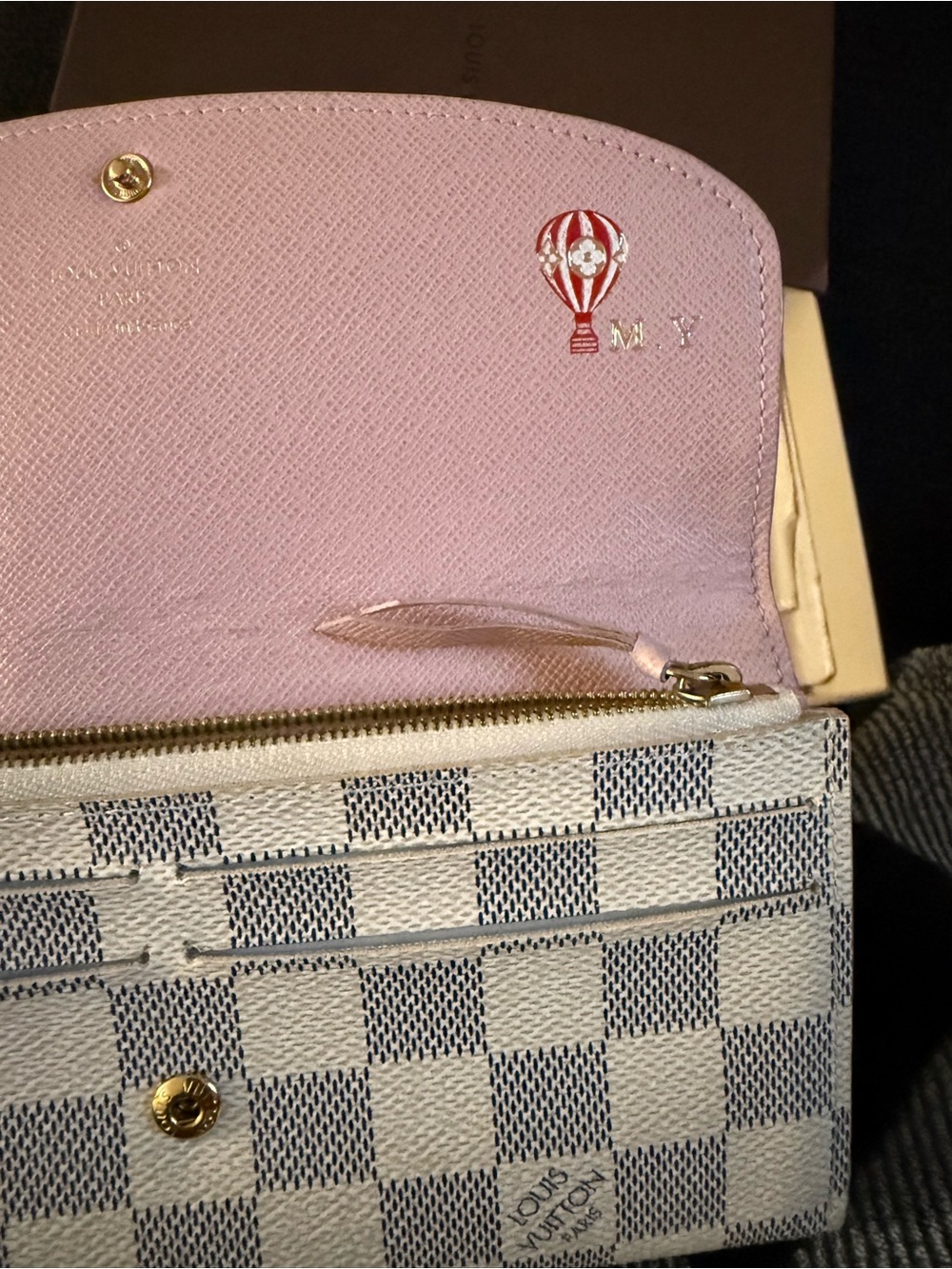 Louis Vuitton Damier Azur Emilie Wallet - Picture 7 of 8